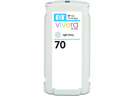 HP 70 Light Cyan DJ Ink Cart, 130 ml, C9390A