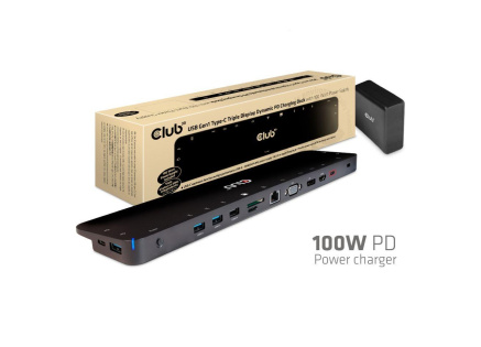 Club3D Dokovací stanice USB-C 14v1, 1xDP, 1xHDMI, 1xVGA, 2xUSB-C, 5xUSB, čtečka SD karet, 1xRJ45, černá Club3D Dokovací stanice USB-C 14v1, 1xDP, 1xHDMI, 1xVGA, 2xUSB-C, 5xUSB, čtečka SD karet, 1xRJ45, černá