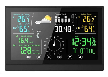 WG - Meteostanice WG1 s dotykovým displejem a příslušenstvím, anemometr, srážkoměr