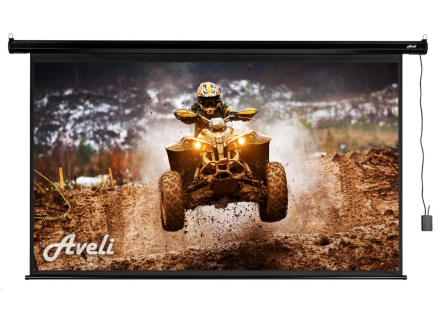 Elektrické projekční plátno AVELI, 221x125 (16:9) 100", černý tubus Elektrické projekční plátno AVELI, 221x125 (16:9) 100", černý tubus