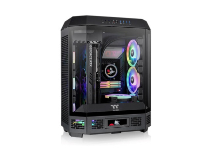 THERMALTAKE Case The Tower 600, ATX, Průhledná bočnice, 2x 140mm Fan, černá
