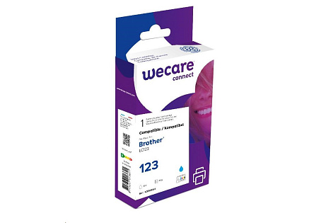 WECARE ARMOR cartridge pro Brother DCP J4110DW, MFC J4310, 4410, 4510DW (LC123C), modrá/cyan, 10ml, 600 str