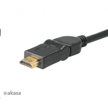 AKASA kabel HDMI Premium podpora Ethernet, 2K a 4K rozlišení, pozlacené konektory, 2m