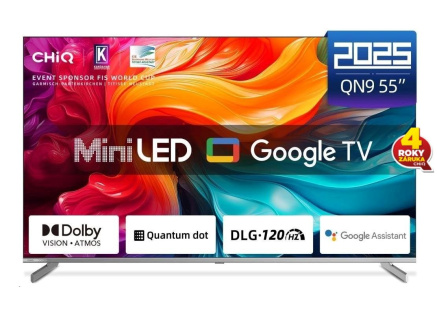 CHiQ M55QN9V TV 55", UHD MiniLED  Google TV DLG 120 Hz