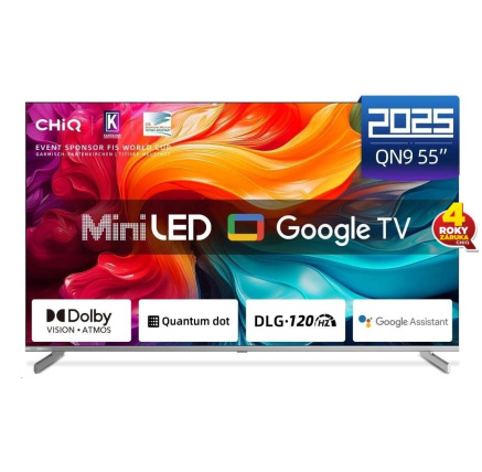 CHiQ M55QN9V TV 55", UHD MiniLED  Google TV DLG 120 Hz