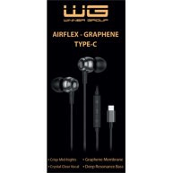 WG - Sluchátka s konektorem Type-C, drátové, černá