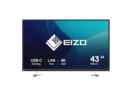 EIZO MT 43" EV4340X-BK FlexScan, IPS, 3840x2160, 350nit, 1000:1, 5ms, USB-C, DisplayPort, USB, HDMI, Repro, Černý