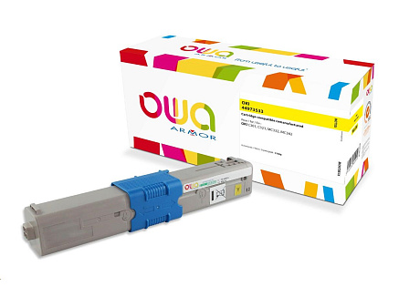 OWA Armor toner pro OKI C301, C321, MC332, MC342, 1500p, 44973533, žlutá/yellow