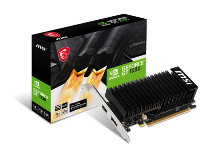 MSI VGA NVIDIA GeForce GT 1030 4GHD4 LP OC, GT 1030, 4GB DDR4, 1xDP, 1xHDMI