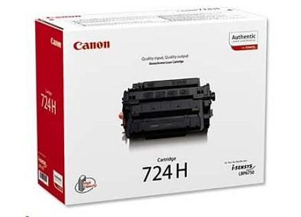 Canon TONER 724H černý pro i-SENSYS LBP6750DN, LBP6780x, LBP7780Cx, MF512x, MF515x (12 500 str.) Canon TONER 724H černý pro i-SENSYS LBP6750DN, LBP6780x, LBP7780Cx, MF512x, MF515x (12 500 str.)