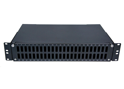 Optická vana výsuvná 2U, 48x SC duplex, černá