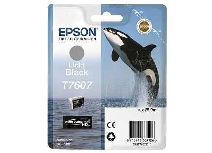 EPSON ink čer ULTRACHROME HD "Kosatka" - Light Black - T7607 (25,9 ml) EPSON ink čer ULTRACHROME HD "Kosatka" - Light Black - T7607 (25,9 ml)