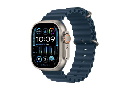 APPLE Watch Ultra 2 GPS + Cellular, 49mm Titanium Case with Blue Ocean Band