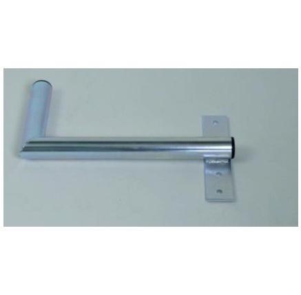 Držák antény na zeď u okna s pásem, pravé uchycení, galvanický zinek, délka 40cm