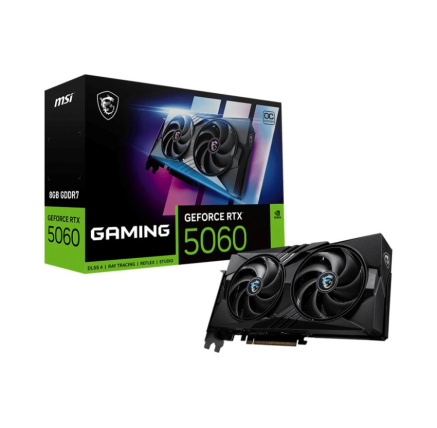 MSI VGA NVIDIA GeForce RTX 5060 8G GAMING OC, RTX 5060, 8GB GDDR7, 3xDP, 1xHDMI