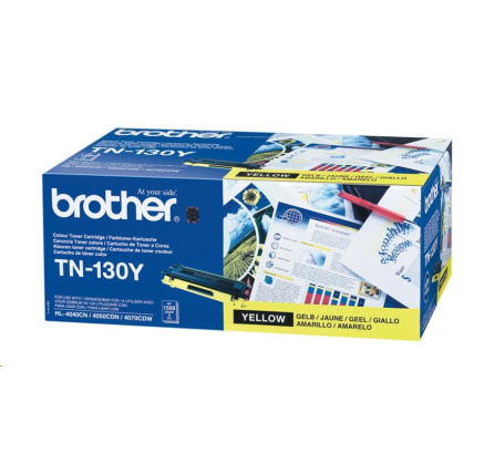 BROTHER Toner TN-130Y žlutý pro HL-4040CN/4050DN/4070CW, DCP-9040CN - cca 1500stran BROTHER Toner TN-130Y žlutý pro HL-4040CN/4050DN/4070CW, DCP-9040CN - cca 1500stran