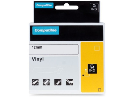 Xerox kompatibilní páska s DYMO 8432, 12mm x 5,5m, černý tisk / žlutý podklad, RHINO, vinylová - ALLPRINT Xerox kompatibilní páska s DYMO 8432, 12mm x 5,5m, černý tisk / žlutý podklad, RHINO, vinylová - ALLPRINT