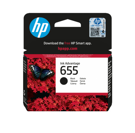 HP 655 Black Ink Cart, 14 ml, CZ109AE (550 pages)