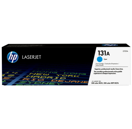 HP 131A Cyan LJ Toner Cart, CF211A (1,800 pages) HP 131A Cyan LJ Toner Cart, CF211A (1,800 pages)
