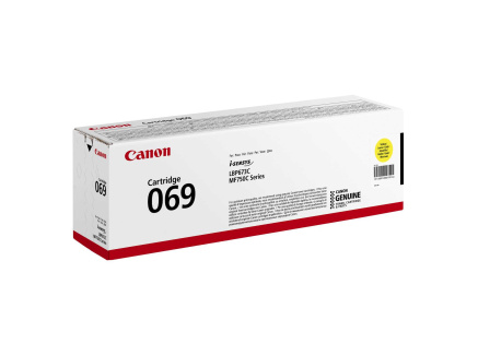 Canon TONER  CRG 069Y žlutý pro LBP673Cdw, MF752Cdw, MF754Cdw, MF752Cdw II a MF754Cdw II (1 900 str.)
