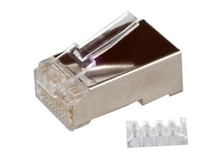 Konektor STP RJ45 (8p8c), Cat6, 50µm, skládaný, licna(lanko) - 100 ks
