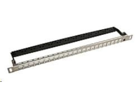 Solarix Univerzální modulární neosazený patch panel 24 portů nerez 0,5U SX24HDM-0-STP-SL-UNI