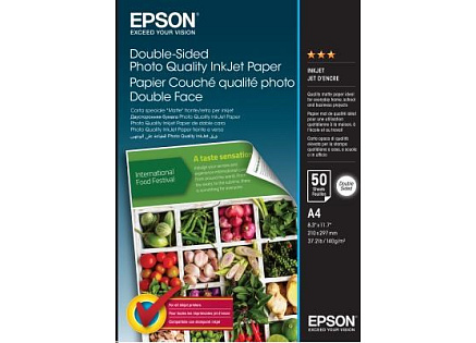 EPSON Paper A4 - Double-Sided Photo Quality Inkjet Paper A4 50 Sheets EPSON Paper A4 - Double-Sided Photo Quality Inkjet Paper A4 50 Sheets