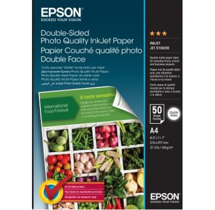 EPSON Paper A4 - Double-Sided Photo Quality Inkjet Paper A4 50 Sheets EPSON Paper A4 - Double-Sided Photo Quality Inkjet Paper A4 50 Sheets