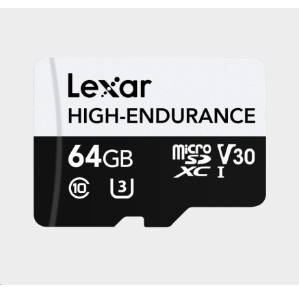 Lexar microSDXC High-Endurance UHS-I/U3/10 R100/W35 (V30) 64GB Lexar microSDXC High-Endurance UHS-I/U3/10 R100/W35 (V30) 64GB