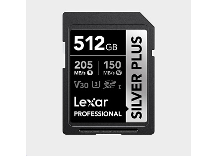 Lexar SDXC Professional SILVER Plus 1066x UHS-I/U3/A2/4K R205/W150 (V30) 512GB