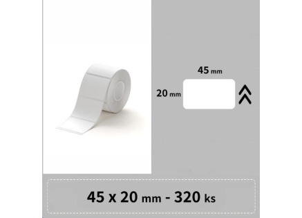 Niimbot štítky R 45x20mm 320ks Bílé pro B21, B21S, B3, B1S