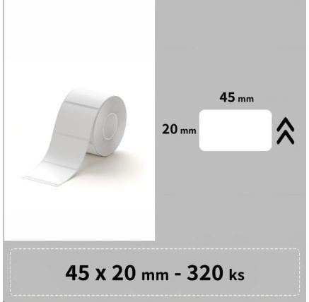 Niimbot štítky R 45x20mm 320ks Bílé pro B21, B21S, B3, B1S Niimbot štítky R 45x20mm 320ks Bílé pro B21, B21S, B3, B1S