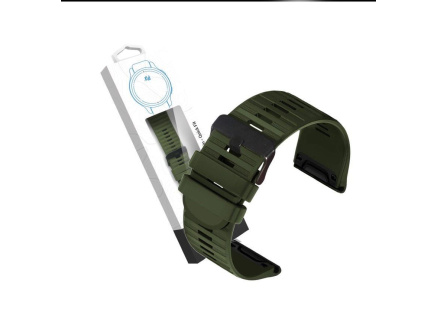 RhinoTech řemínek pro Garmin QuickFit silikonový outdoor 26mm tmavě zelený