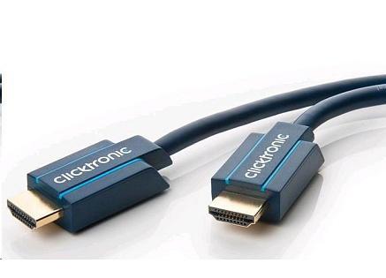 CLICTRONIC Kabel HQ HDMI 1,5m High Speed + Ethernet (v1.4) 3D, zlacené konektory, dvojité stínění, záruka 10 let