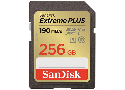SanDisk SDXC karta 256GB Extreme PLUS (R 190 MB/s W130 MB/s Class 10, UHS-I U3 V30) SanDisk SDXC karta 256GB Extreme PLUS (R 190 MB/s W130 MB/s Class 10, UHS-I U3 V30)