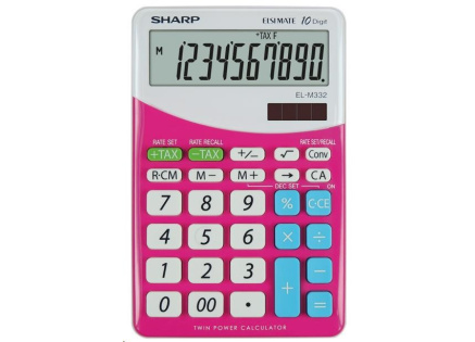 SHARP kalkulačka - EL-M332BPK - růžová