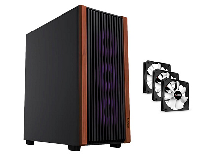 1stCOOL skříň G6 Noble, Mid Tower, ATX, AU, 3x 120mm Fan, Černá