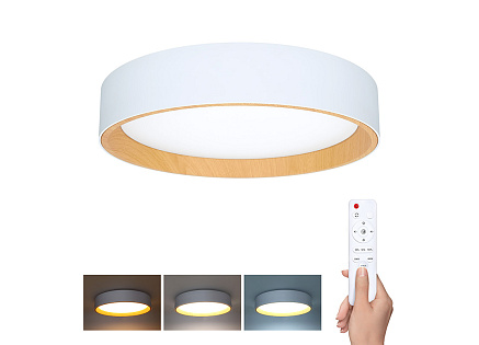 Solight LED osvětlení s dálkovým ovladačem Larios White, 48W, 3360lm, 39cm, změna chromatičnosti, stmívatelné