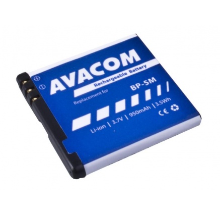 AVACOM baterie do mobilu Nokia N81, 6500 Slide Li-Ion 3,7V 950mAh (náhrada BP-5M) AVACOM baterie do mobilu Nokia N81, 6500 Slide Li-Ion 3,7V 950mAh (náhrada BP-5M)