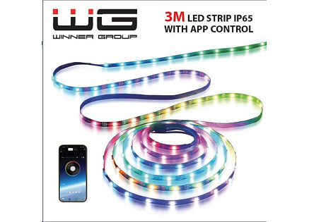 WG - Chytrý LED pásek WG18, 3 metry, s aplikaci, IP 65, USB-A