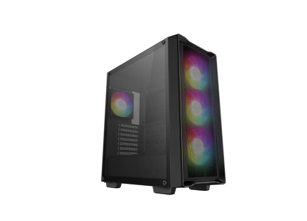 DEEPCOOL Case CC560 MESH V2, ATX, ARGB, Průhledná bočnice, 4x120mm Fan, černá