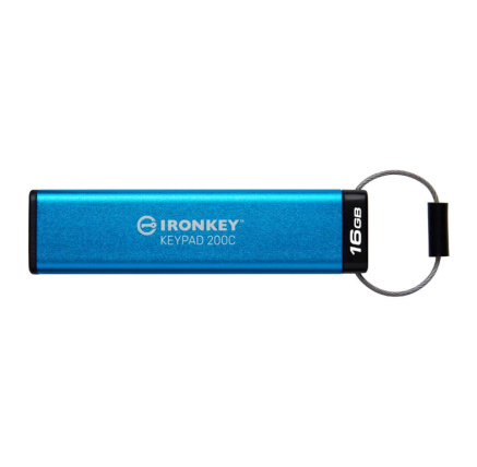 Kingston Flash Disk IronKey 16GB USB-C IronKey Keypad 200C, FIPS 140-3 Lvl 3 (Pending) AES-256