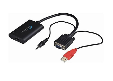 PREMIUMCORD HDMI elektronický konvertor na rozhraní VGA + audio