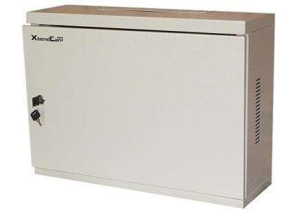 XtendLan 19" nástěnný vertikální rozvaděč 2U 540x120, plné dveře, šedý XtendLan 19" nástěnný vertikální rozvaděč 2U 540x120, plné dveře, šedý