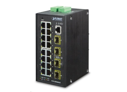 Planet IGS-20040MT, 16X 1000BASE-T, 4X SFP, DIN, IP30, -40 AŽ 75°C, WEB/SNMPV3, VLAN, IGMPV3, ESD+EFT, IPV6 Planet IGS-20040MT, 16X 1000BASE-T, 4X SFP, DIN, IP30, -40 AŽ 75°C, WEB/SNMPV3, VLAN, IGMPV3, ESD+EFT, IPV6