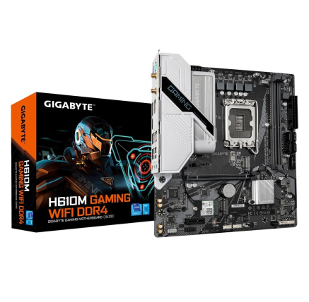 GIGABYTE MB Sc LGA1700 H610M GAMING WIFI DDR4, Intel H610, 2xDDR4, 2xDP, 1xHDMI, WiFi, mATX