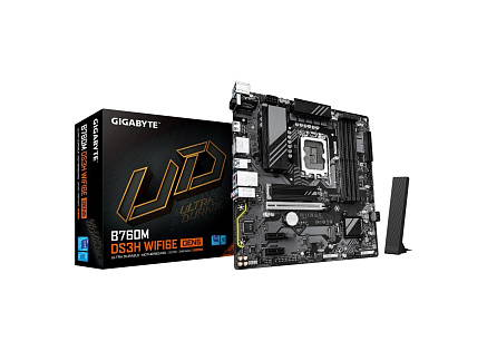 BAZAR - GIGABYTE MB Sc LGA1700 B760M DS3H WIFI6E GEN5, Intel B760, 4xDDR5, 2xDP, 1xHDMI, mATX - Po opravě (Komplet)