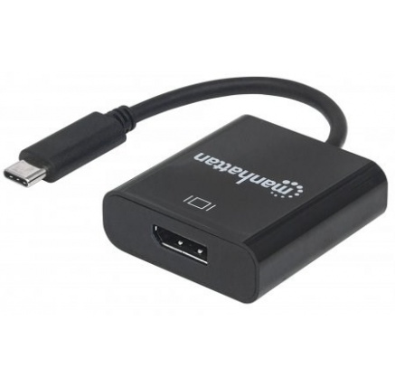 MANHATTAN převodník z USB 3.1 na Display Port (Type-C Male to DisplayPort Female, Black) MANHATTAN převodník z USB 3.1 na Display Port (Type-C Male to DisplayPort Female, Black)