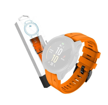 RhinoTech řemínek pro Garmin QuickFit sportovní silikonový 26mm oranžový
