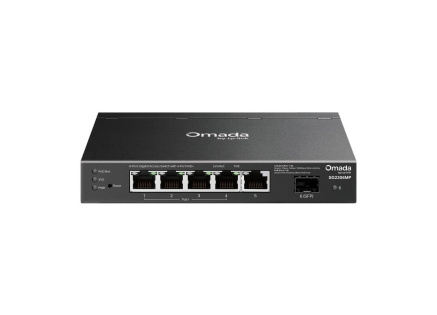 TP-Link OMADA switch SG2206MP (5xGbE,1xSFP,4xPoE+,63W,fanless)